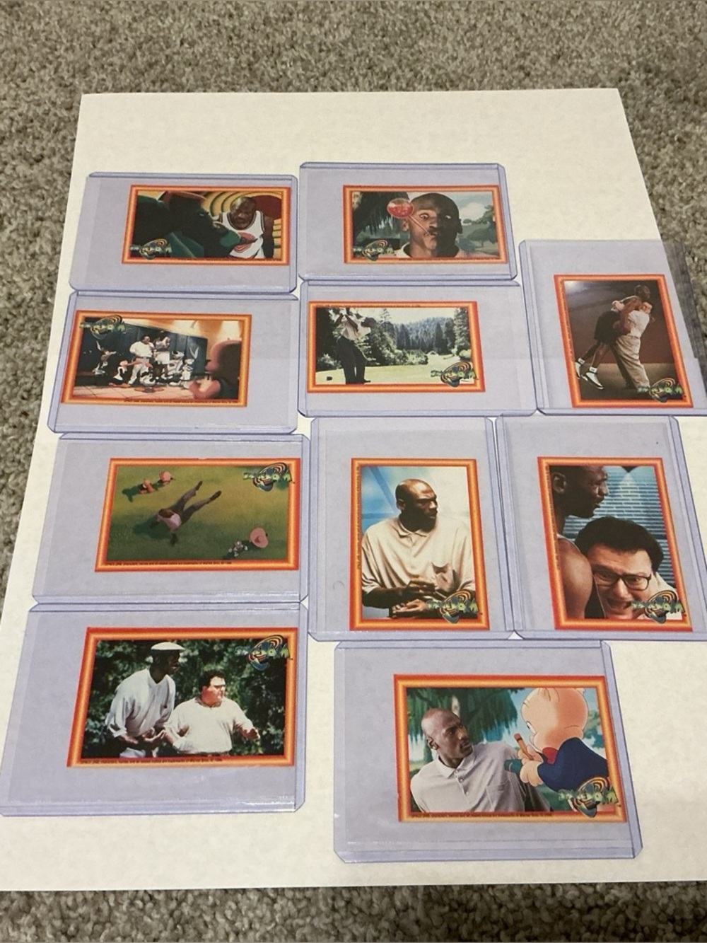 Space Jam 1996 Michael Jordan 10 Lot Sticker Upper Deck Vintage Great Condition